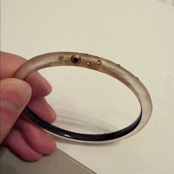 Alexis Bittar Gold Lucite Bracelet with Crystal Accents - Picture 5 of 6